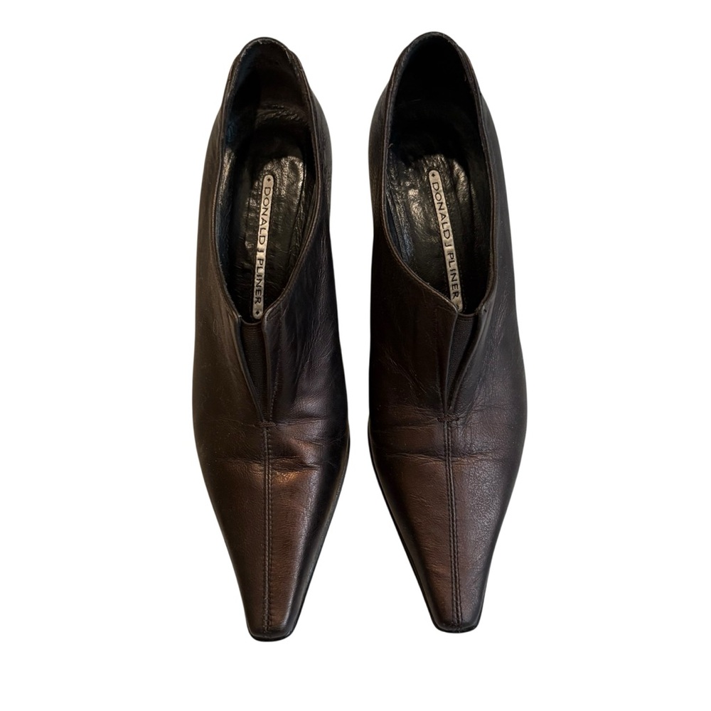 Donald J Pliner Lyndie Leather Ankle Booties in Bronze - Picture 3 of 16